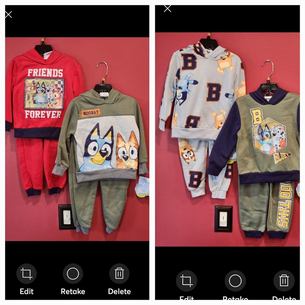 4 Bluey 3T Toodler Little Boys Hoodie & Pants Jogger Sets Sweatshirt Sweatpants